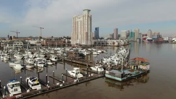 Aerial Downtown Baltimore Maryland — Videoclip de stoc