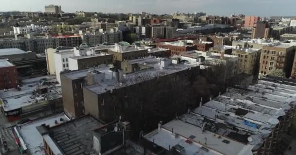 Luchtfoto Close Van Bronx Neighborhood New York City — Stockvideo