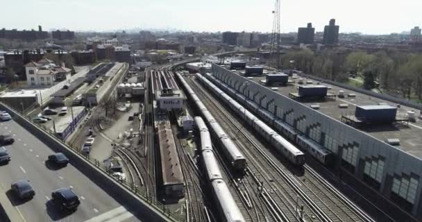 Αερογραμμή Του Μετρό Στο Μπρονξ Νέα Υόρκη — Αρχείο Βίντεο