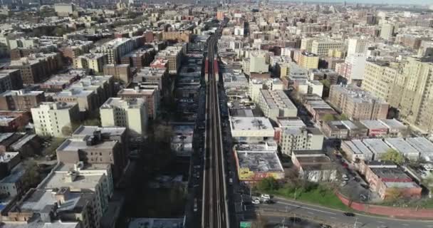 Aerial Bronx Subway New York City — Stock video