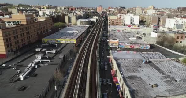 Aerial Close Bronx Metro Nowy Jork — Wideo stockowe