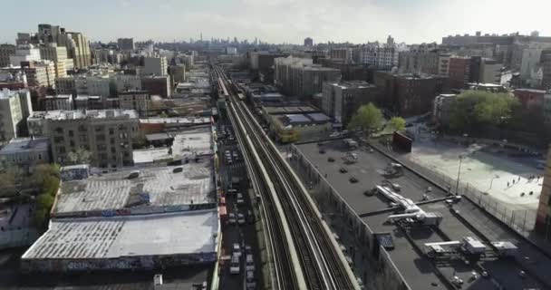 ニューヨーク市ブロンクス地下鉄の空中 — ストック動画