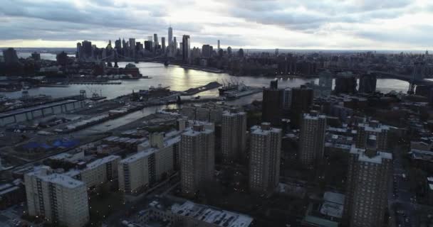 Aerial New York City Dumbo Brooklyn — Video Stock