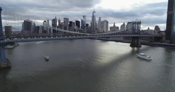 Εναέρια Της Νέας Υόρκης Από Ντάμπο Του Μπρούκλιν — Αρχείο Βίντεο