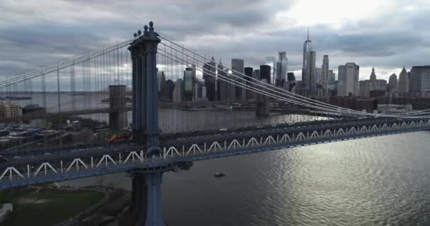 Εναέρια Της Νέας Υόρκης Από Ντάμπο Του Μπρούκλιν — Αρχείο Βίντεο