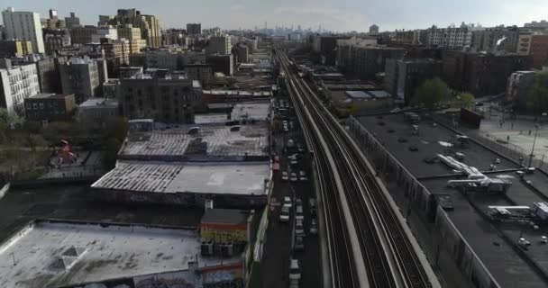 ニューヨーク市ブロンクス地下鉄の空中閉鎖 — ストック動画