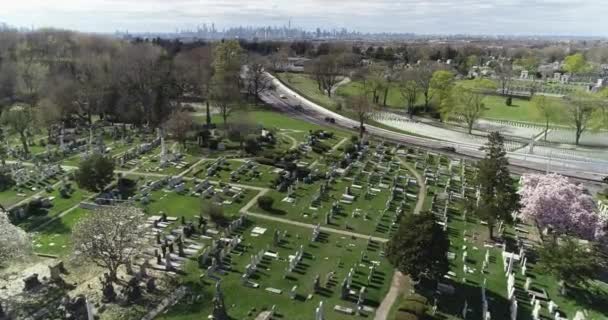 Queens New York Taki Hava Mezarlığı — Stok video