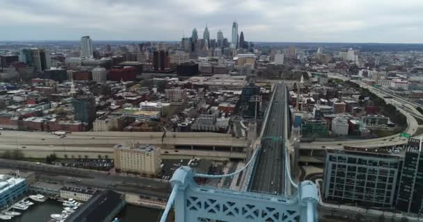Légi Felvétel Philadelphiáról Pennsylvaniáról — Stock videók