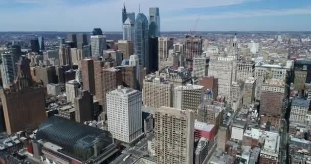 Letecké Záběry Filadelfie Pensylvánii — Stock video