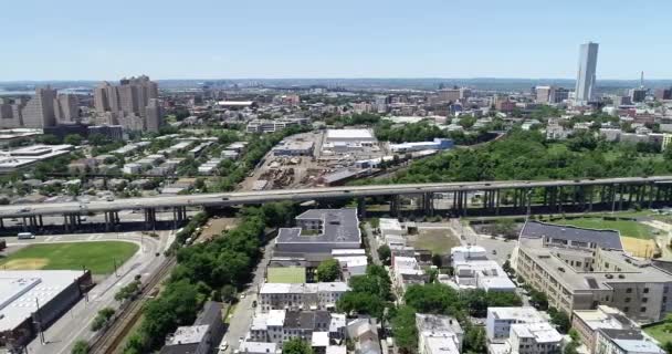 Aerial Hoboken Jersey City New Jersey — Stock Video