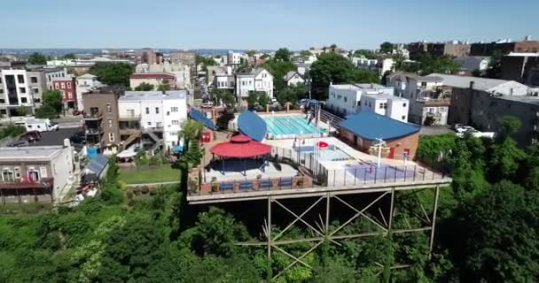 Aerial Hoboken Jersey City New Jersey — Stock Video