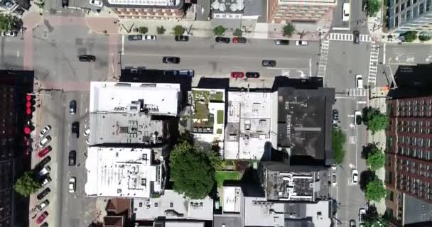 Luchtfoto Van Hoboken Jersey City New Jersey — Stockvideo