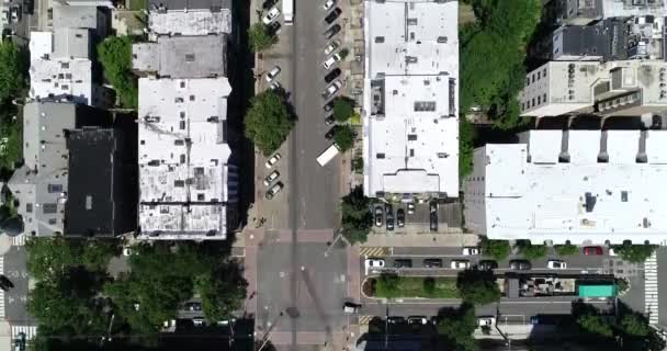 Aerial Hoboken Jersey City New Jersey — Αρχείο Βίντεο