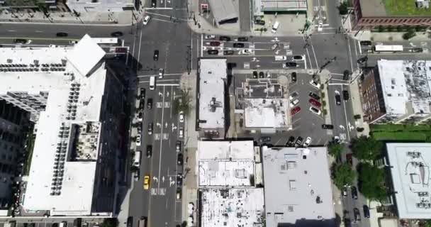 Luchtfoto Van Hoboken Jersey City New Jersey — Stockvideo