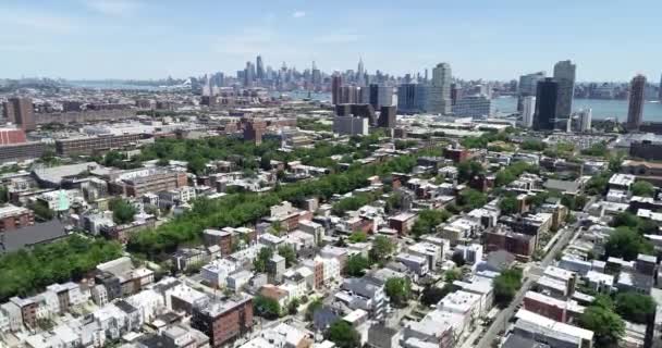 Flygbilder Från Jersey City New Jersey — Stockvideo