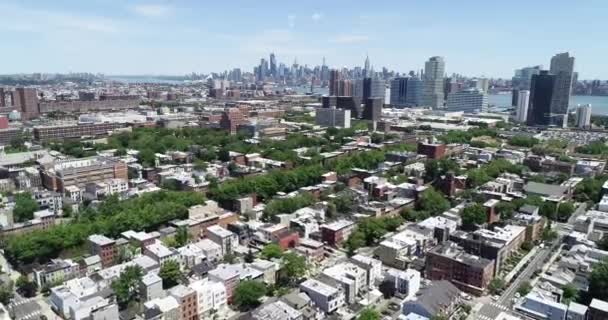 Flygbilder Från Jersey City New Jersey — Stockvideo