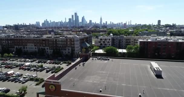 Aérea Jersey City Hoboken Nueva Jersey — Vídeos de Stock