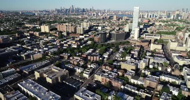Aerial Footage Jersey City New Jersey — Stock Video