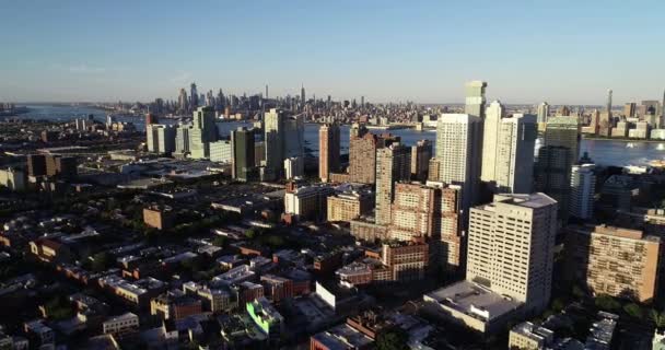 Aerial Footage Jersey City New Jersey — Stock Video