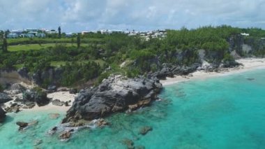 Bermuda 'daki manzara ve plajların havası.