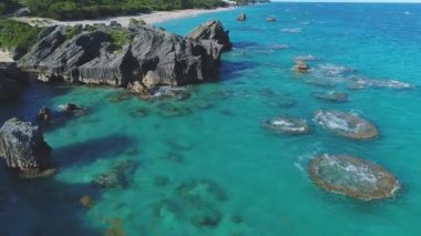 Bermuda 'daki manzara ve plajların havası.