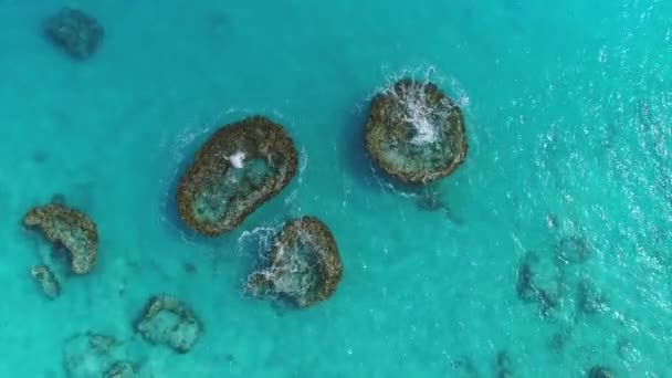 Vue Aérienne Paysage Des Plages Des Bermudes — Video