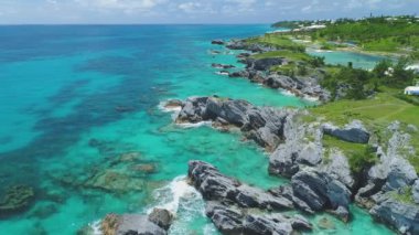 Bermuda 'daki manzara ve plajların havası.