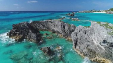 Bermuda 'daki manzara ve plajların havası.