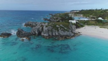 Bermuda 'daki manzara ve plajların havası.