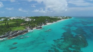 Bermuda 'daki manzara ve plajların havası.