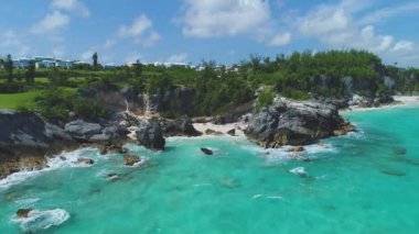 Bermuda 'daki manzara ve plajların havası.