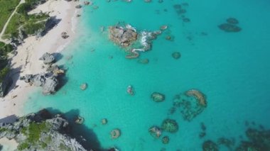 Bermuda 'daki manzara ve plajların havası.