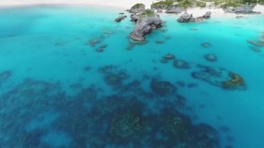 Bermuda 'daki manzara ve plajların havası.