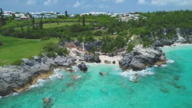 Bermuda 'daki manzara ve plajların havası.