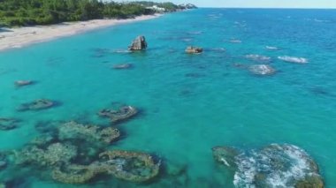 Bermuda 'daki manzara ve plajların havası.