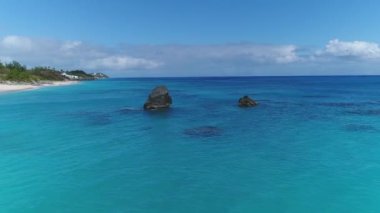 Bermuda 'daki manzara ve plajların havası.