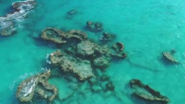 Bermuda 'daki manzara ve plajların hava görüntüleri.