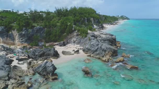 Aerial Peisaj Plaje Din Bermuda — Videoclip de stoc