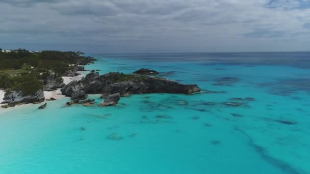 Aéreo Paisagem Praias Nas Bermudas — Vídeo de Stock