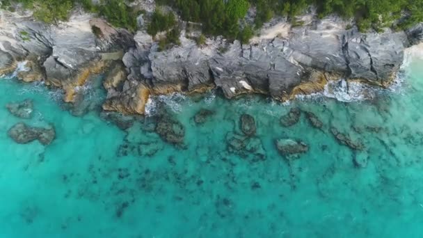 Aéreo Paisagem Praias Nas Bermudas — Vídeo de Stock