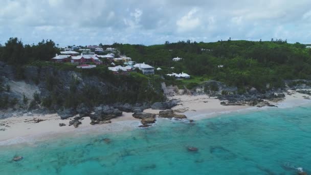 Aérea Del Paisaje Las Playas Bermudas — Vídeos de Stock