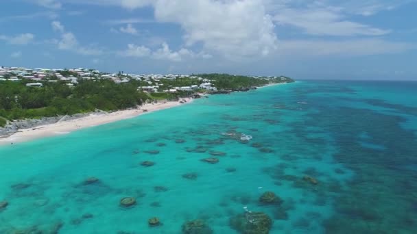 Ландшафт Пляжи Бермудских Островов — стоковое видео