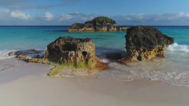 百慕大的风景和海滩空中 — 图库视频影像