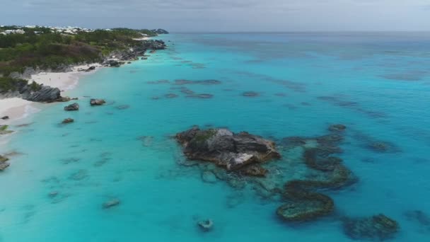 Aéreo Paisagem Praias Nas Bermudas — Vídeo de Stock