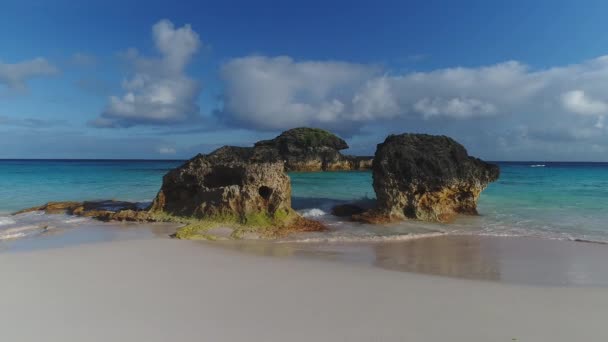 Bermuda Daki Manzara Plajların Hava Görüntüleri — Stok video