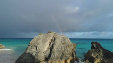 Bermuda 'daki manzara ve plajların hava görüntüleri.