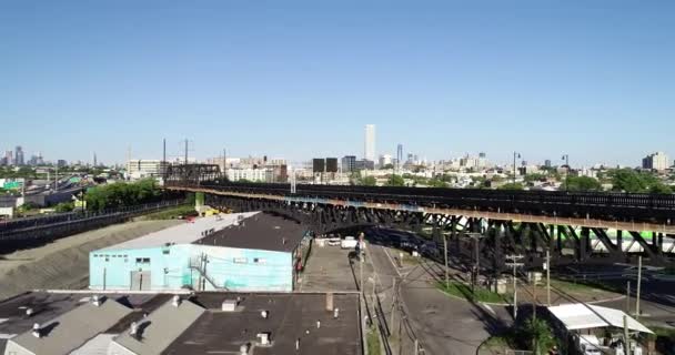 Luchtfoto Van Journal Square Jersey City New Jersey — Stockvideo