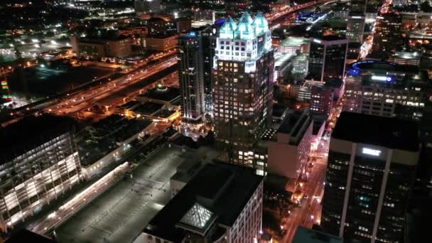 空中的市中心奥兰多 佛罗里达州 — 图库视频影像