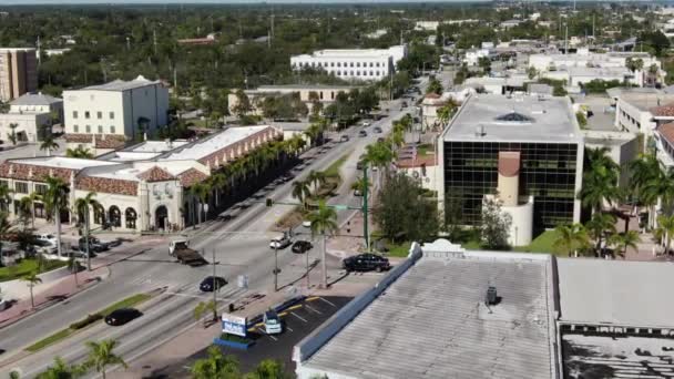 Flygfoto Från Fort Pierce City Hall Building Florida — Stockvideo