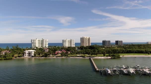 Waterfront Levegője Fort Pierce Ben Floridában — Stock videók